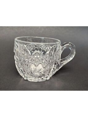 Vintage Fenton Punch cup coin dot Clear Glass Set Of 7 Rare No Chips Or …